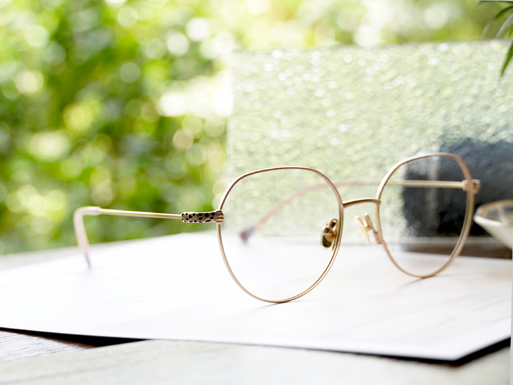 K-DESIGN動物聯萌 | 虎斑呢喃 多邊框眼鏡 | 玫瑰金