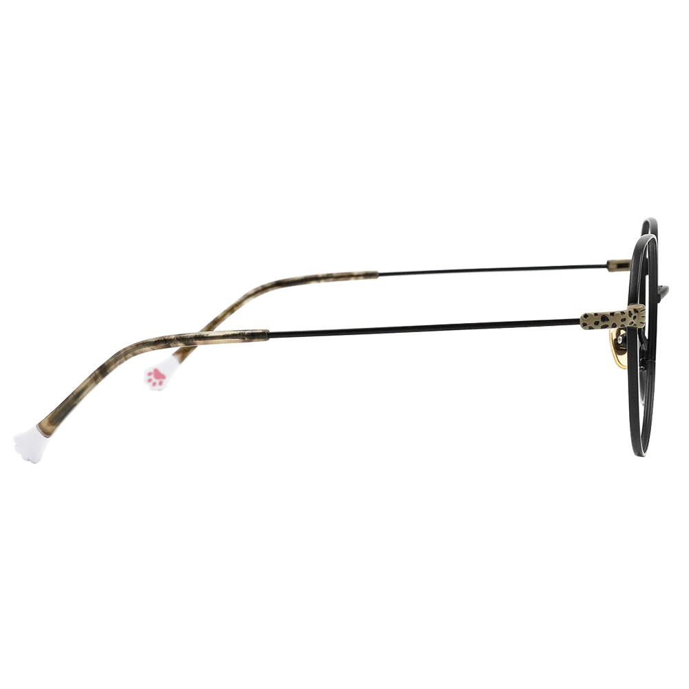 K-DESIGN動物聯萌 | 虎斑呢喃 多邊框眼鏡 | 消光黑 