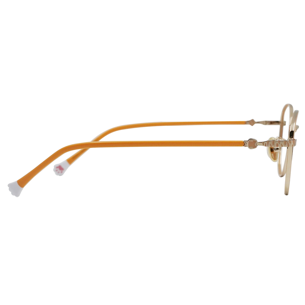 K-DESIGN動物聯萌 | 小貓愛吃魚 多邊框眼鏡 | 橘虎斑