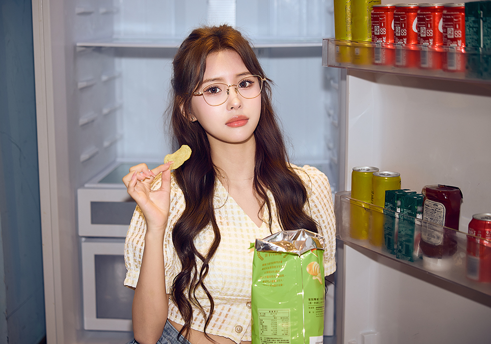 K-DESIGN動物聯萌 | 小貓愛吃魚 多邊框眼鏡 | 橘虎斑