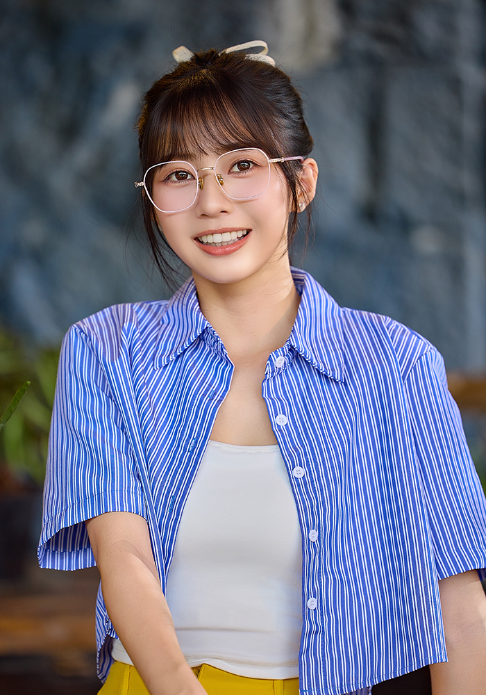 K-DESIGN動物聯萌 | 虎喵來襲 多邊框眼鏡 | 櫻花粉