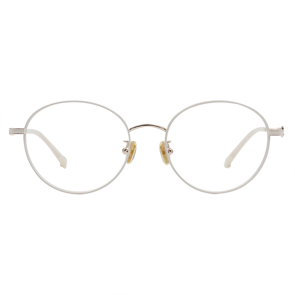 K-DESIGN動物聯萌 | 金毛小跟班 圓框眼鏡 | 象牙白