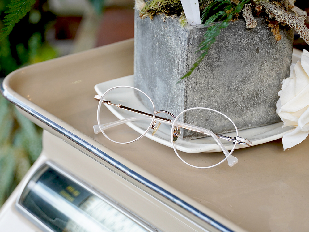 K-DESIGN動物聯萌 | 金毛小跟班 圓框眼鏡 | 象牙白