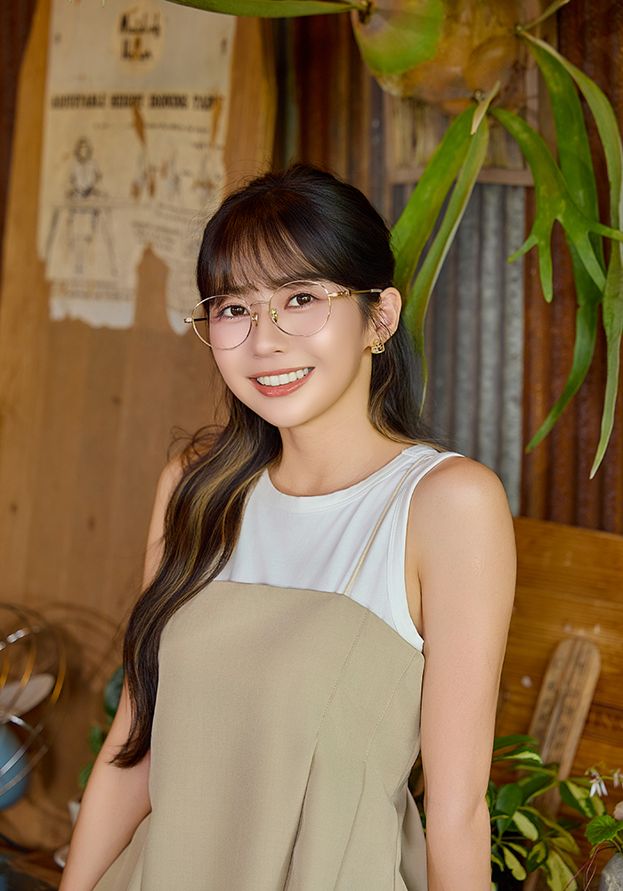 K-DESIGN動物聯萌 | 金毛小跟班 圓框眼鏡 | 柔和金