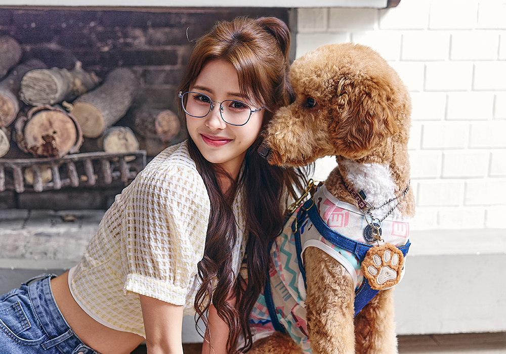 K-DESIGN動物聯萌 | 哈財雙寶 長方框眼鏡 | 迷霧藍