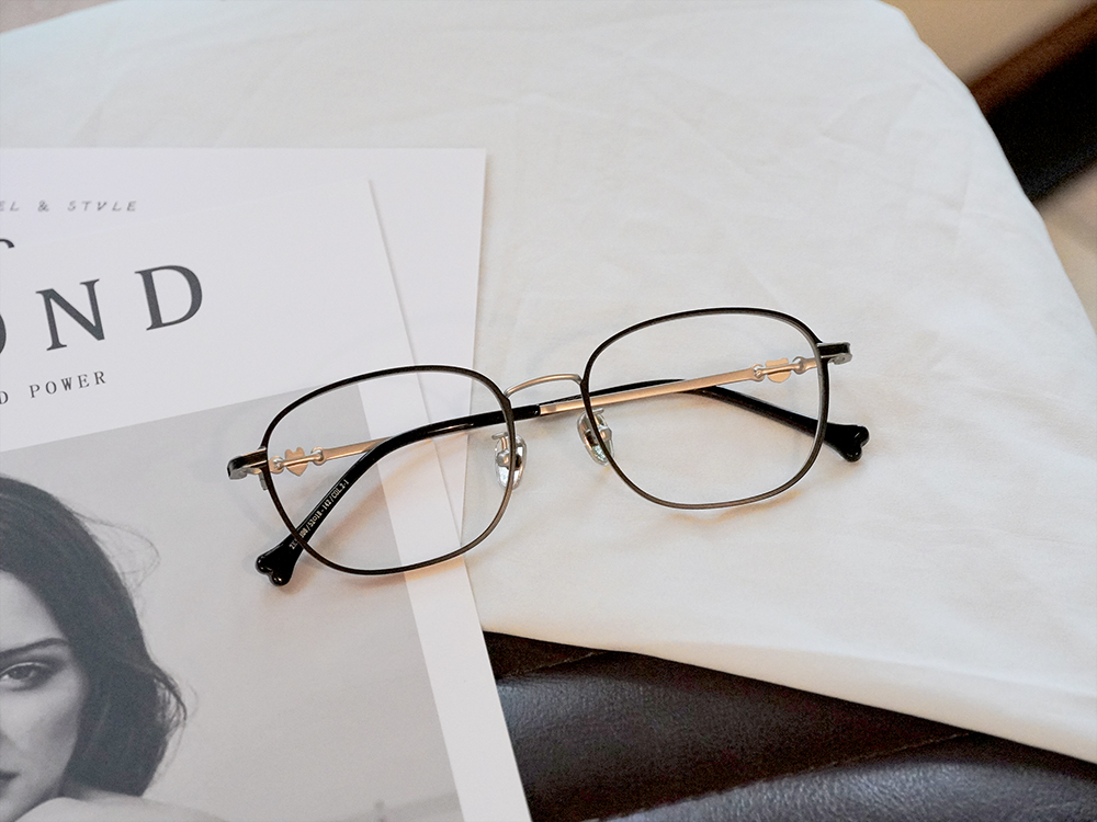 K-DESIGN動物聯萌 | 哈財雙寶 長方框眼鏡 | 曜石黑