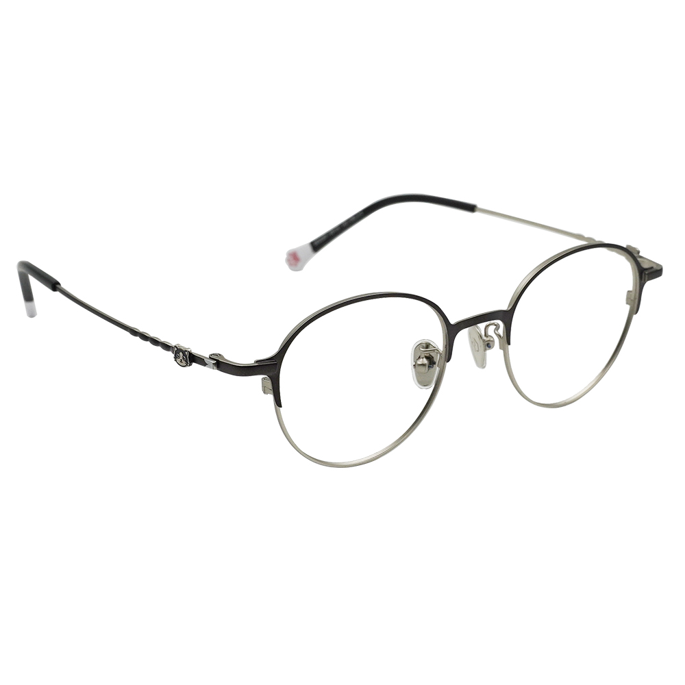 K-DESIGN動物聯萌 | 賓士喵 圓框眼鏡 | 灰X銀