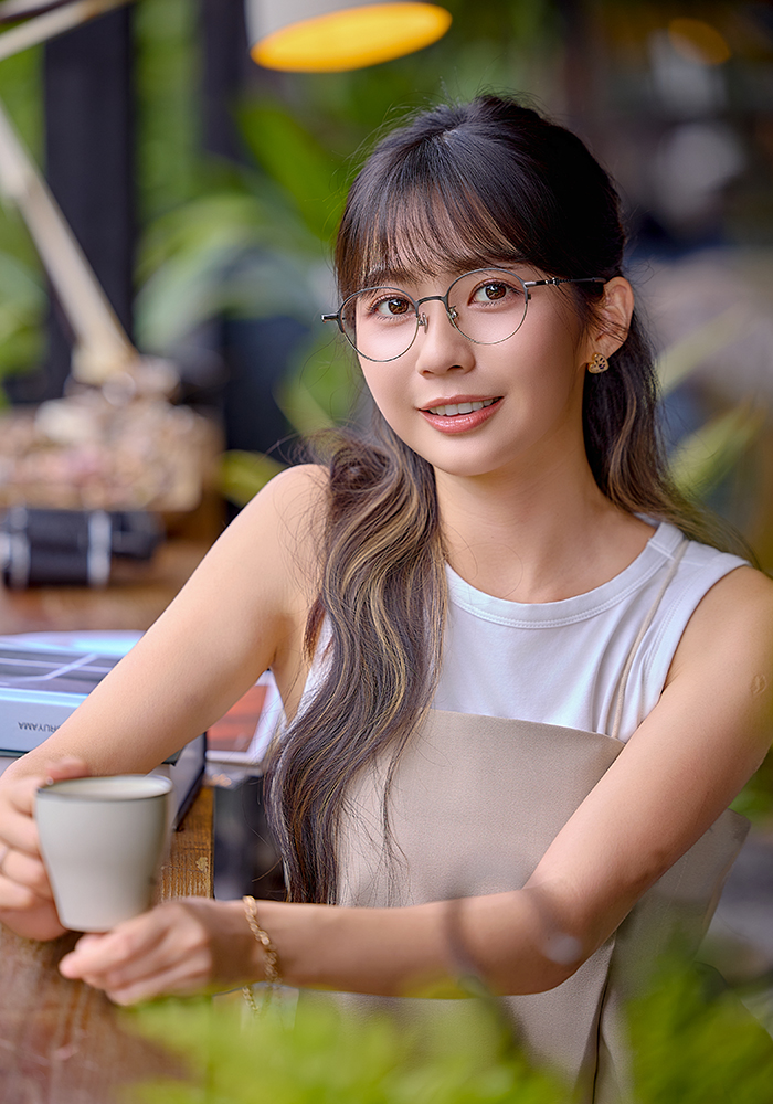 K-DESIGN動物聯萌 | 賓士喵 圓框眼鏡 | 灰X銀