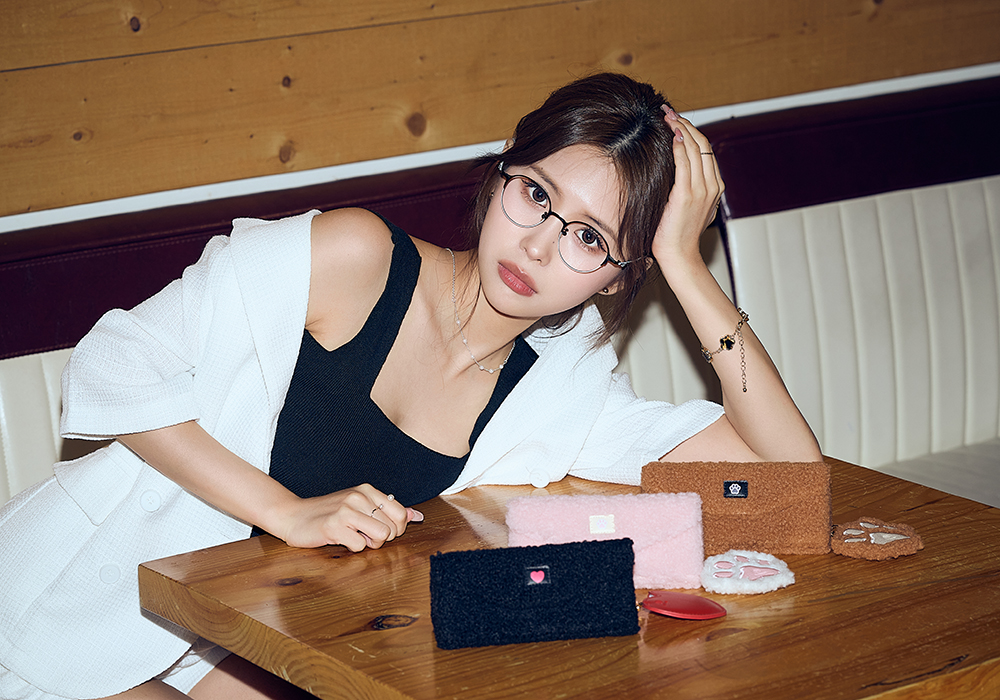 K-DESIGN動物聯萌 | 賓士喵 圓框眼鏡 | 黑X白