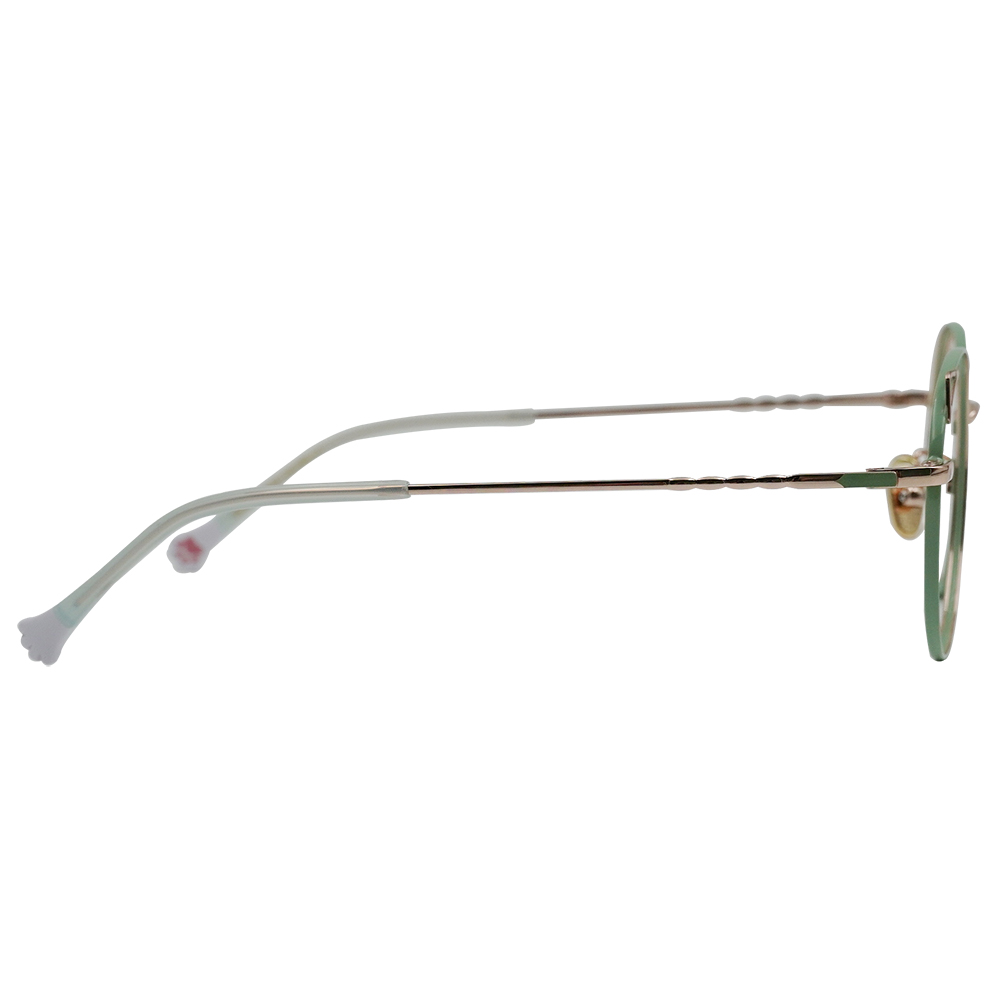 K-DESIGN動物聯萌 | 萌Q貓耳 圓框眼鏡 | 春芽綠