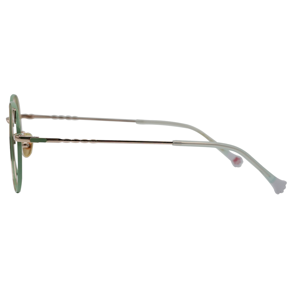 K-DESIGN動物聯萌 | 萌Q貓耳 圓框眼鏡 | 春芽綠