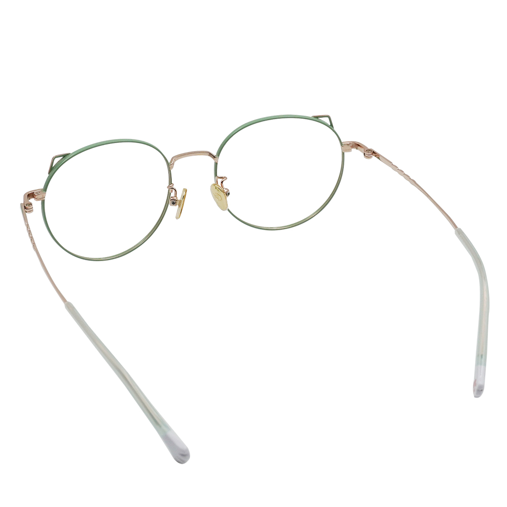 K-DESIGN動物聯萌 | 萌Q貓耳 圓框眼鏡 | 春芽綠