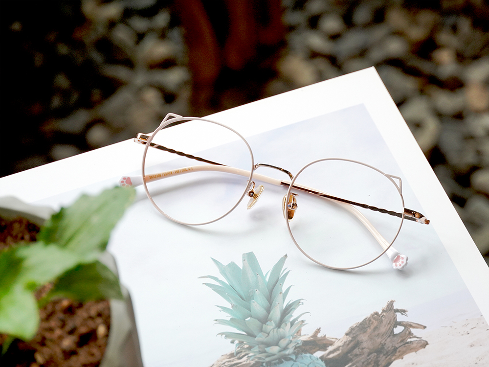 K-DESIGN動物聯萌 | 萌Q貓耳 圓框眼鏡 | 萌粉