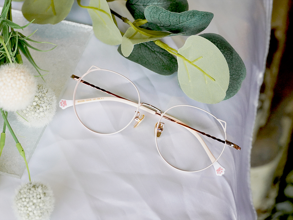 K-DESIGN動物聯萌 | 萌Q貓耳 圓框眼鏡 | 萌粉