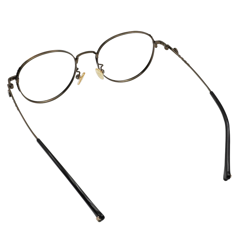 K-DESIGN動物聯萌 | 捲捲小耳朵 波士頓框眼鏡 | 箔金黑