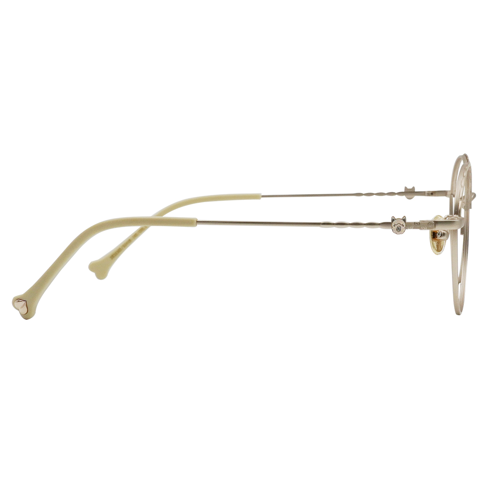 K-DESIGN動物聯萌 | 雲朵草泥馬 圓框眼鏡 | 微光金