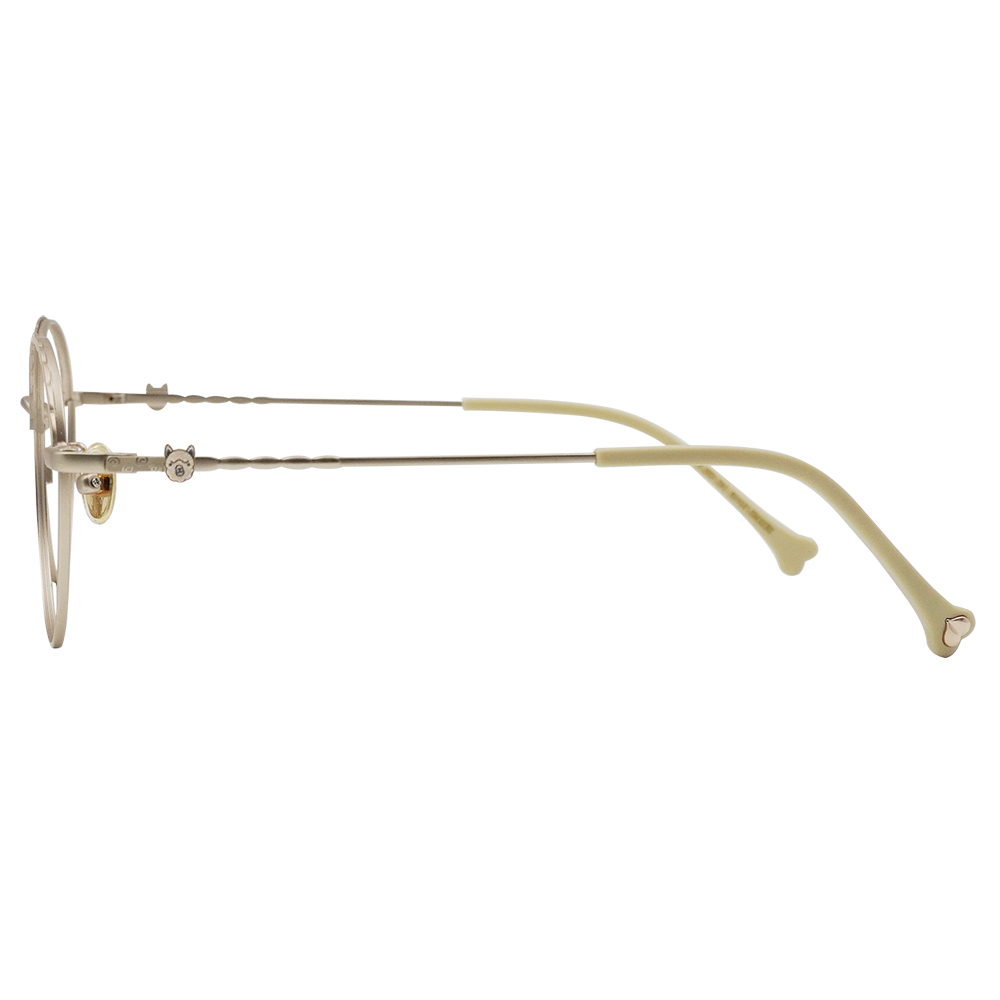 K-DESIGN動物聯萌 | 雲朵草泥馬 圓框眼鏡 | 微光金