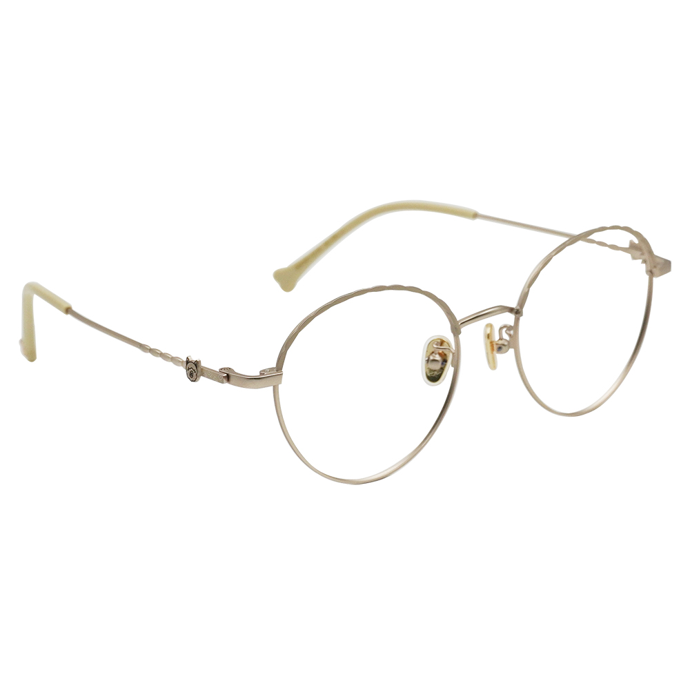 K-DESIGN動物聯萌 | 雲朵草泥馬 圓框眼鏡 | 微光金