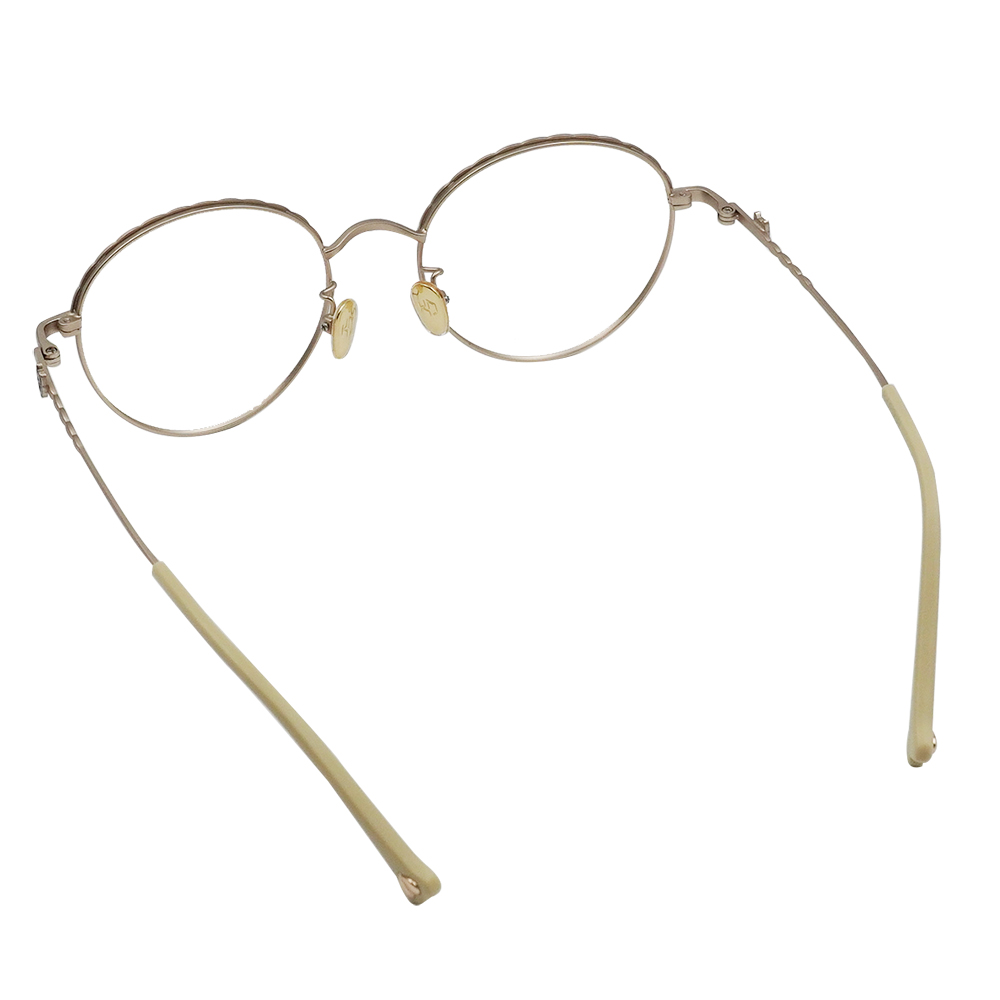 K-DESIGN動物聯萌 | 雲朵草泥馬 圓框眼鏡 | 微光金