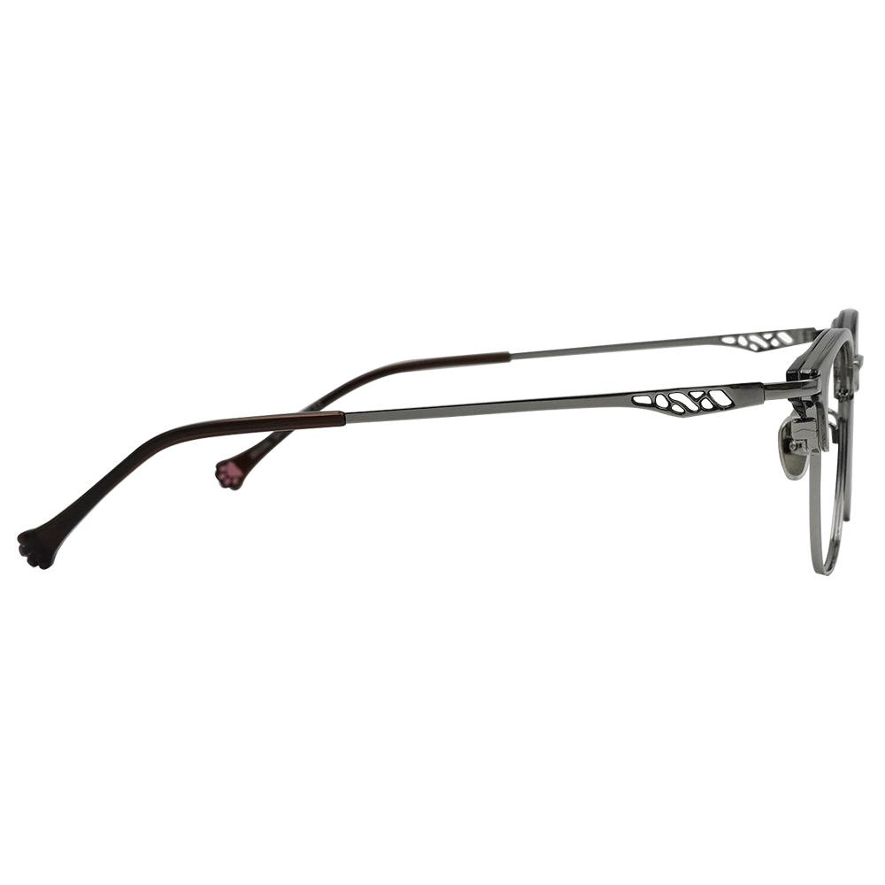 K-DESIGN動物聯萌 | 金斑喵 眉框眼鏡 | 灰雲紗