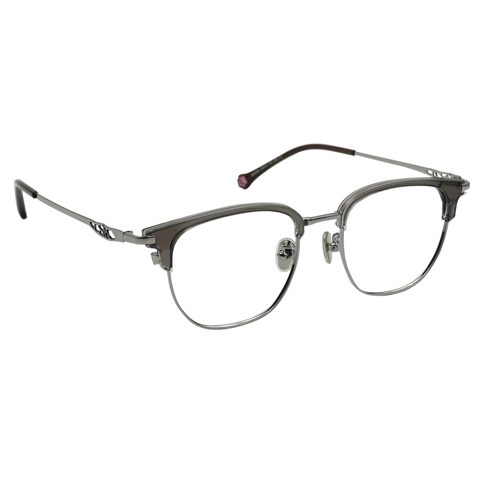 K-DESIGN動物聯萌 | 金斑喵 眉框眼鏡 | 灰雲紗