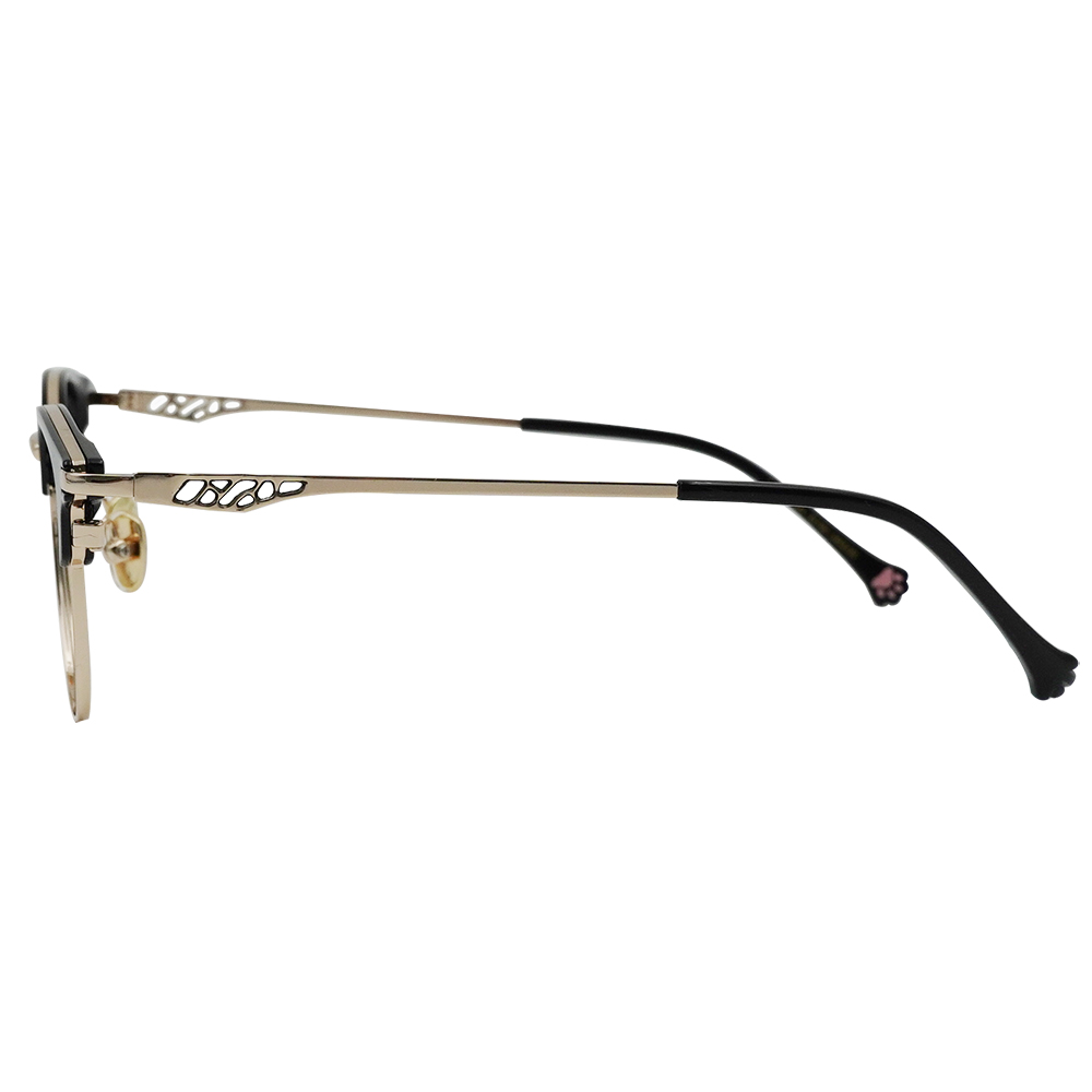 K-DESIGN動物聯萌 | 金斑喵 眉框眼鏡 | 金墨紋