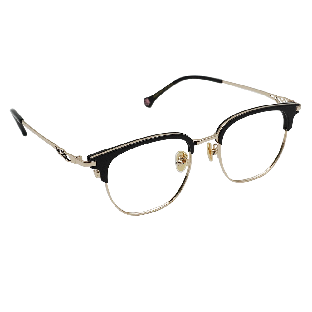 K-DESIGN動物聯萌 | 金斑喵 眉框眼鏡 | 金墨紋