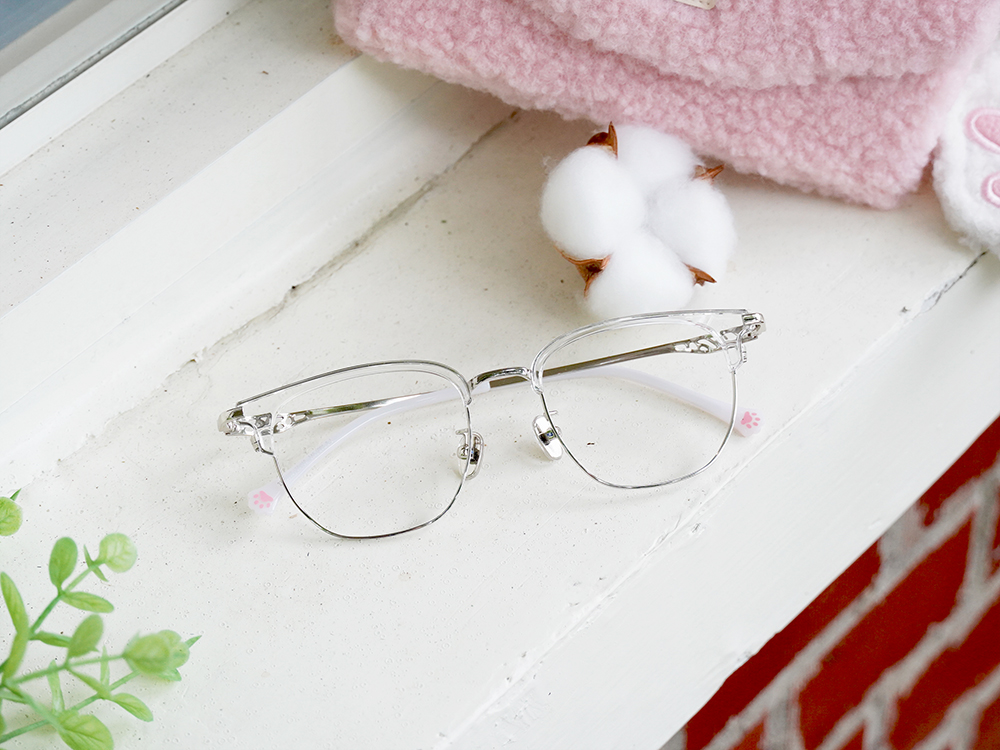 K-DESIGN動物聯萌 | 金斑喵 眉框眼鏡 | 晶瀅透