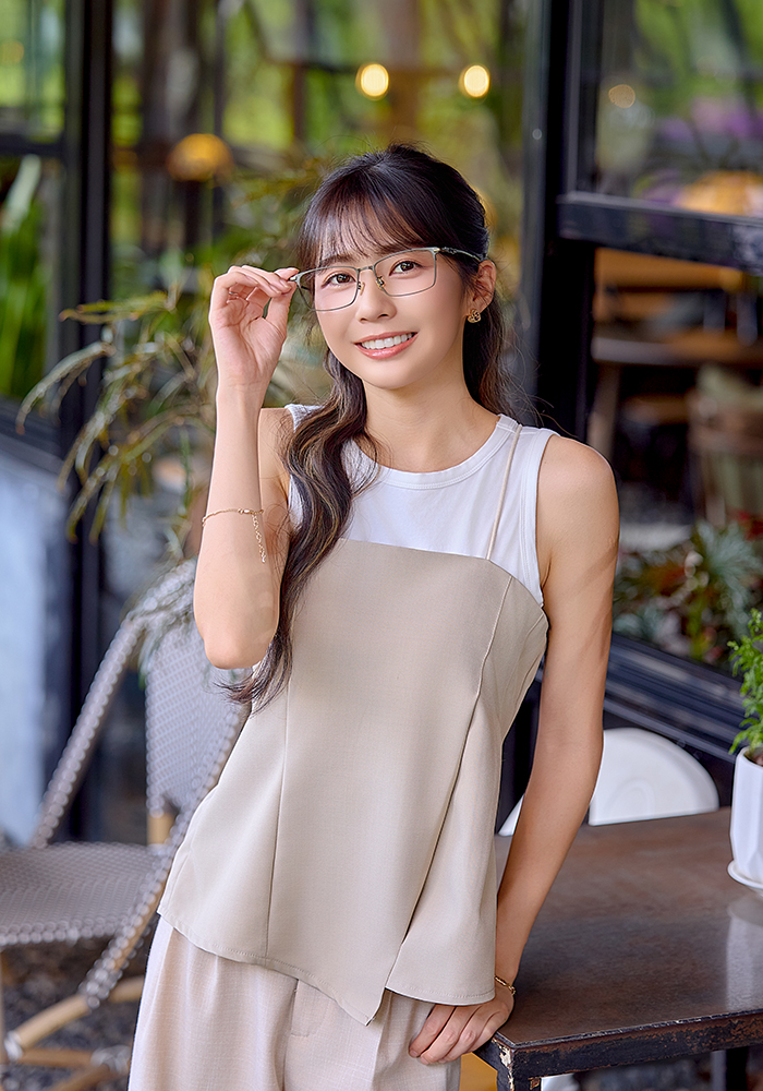 K-DESIGN動物聯萌 | 斑斑日記 長方框眼鏡 | 煙燻咖