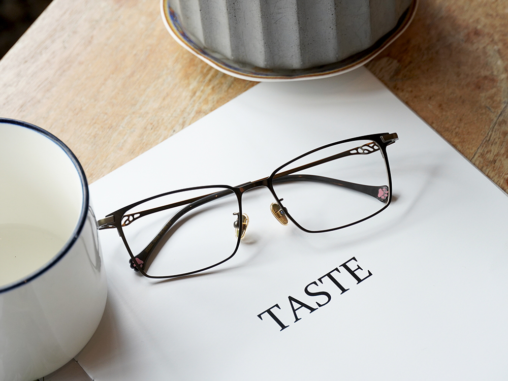 K-DESIGN動物聯萌 | 斑斑日記 長方框眼鏡 | 煙燻咖