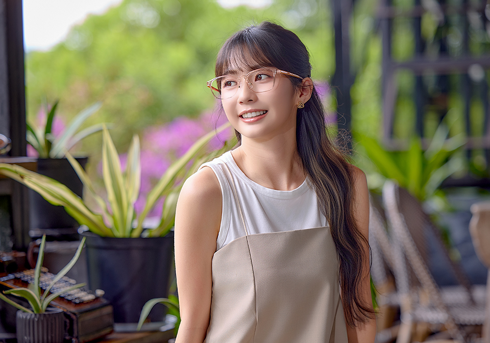 K-DESIGN動物聯萌 | 暖陽橘貓 方框眼鏡 | 琥珀橘