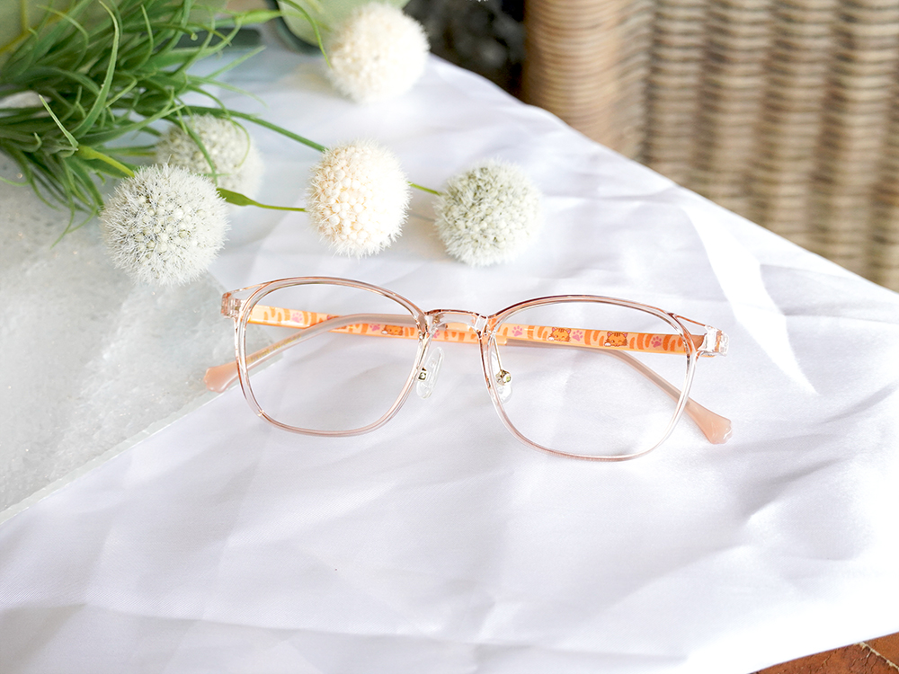 K-DESIGN動物聯萌 | 暖陽橘貓 方框眼鏡 | 琥珀橘