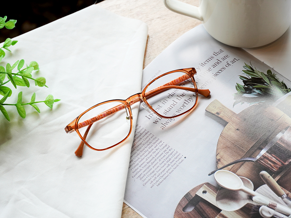 K-DESIGN動物聯萌 | 暖陽橘貓 方框眼鏡 | 果凍橘