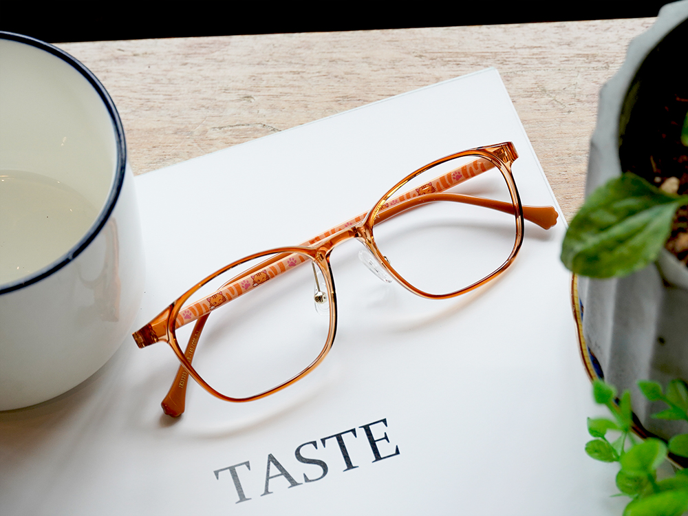 K-DESIGN動物聯萌 | 暖陽橘貓 方框眼鏡 | 果凍橘