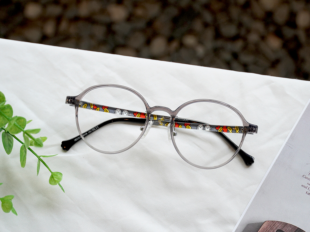 K-DESIGN動物聯萌 | 招財喵駕到 圓框眼鏡 | 雲杉灰