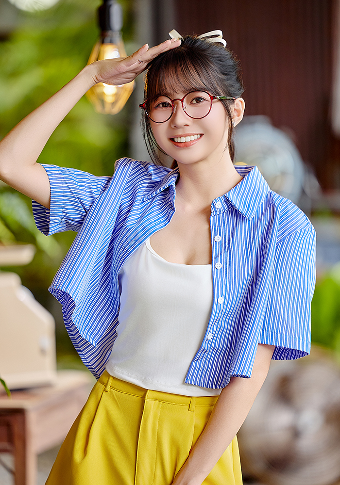 K-DESIGN動物聯萌 | 招財喵駕到 圓框眼鏡 | 石榴紅