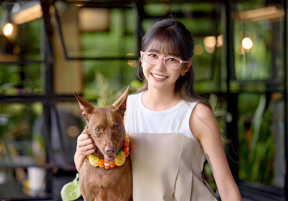 K-DESIGN動物聯萌 | 汪汪甜心 長方框眼鏡 | 草莓牛奶