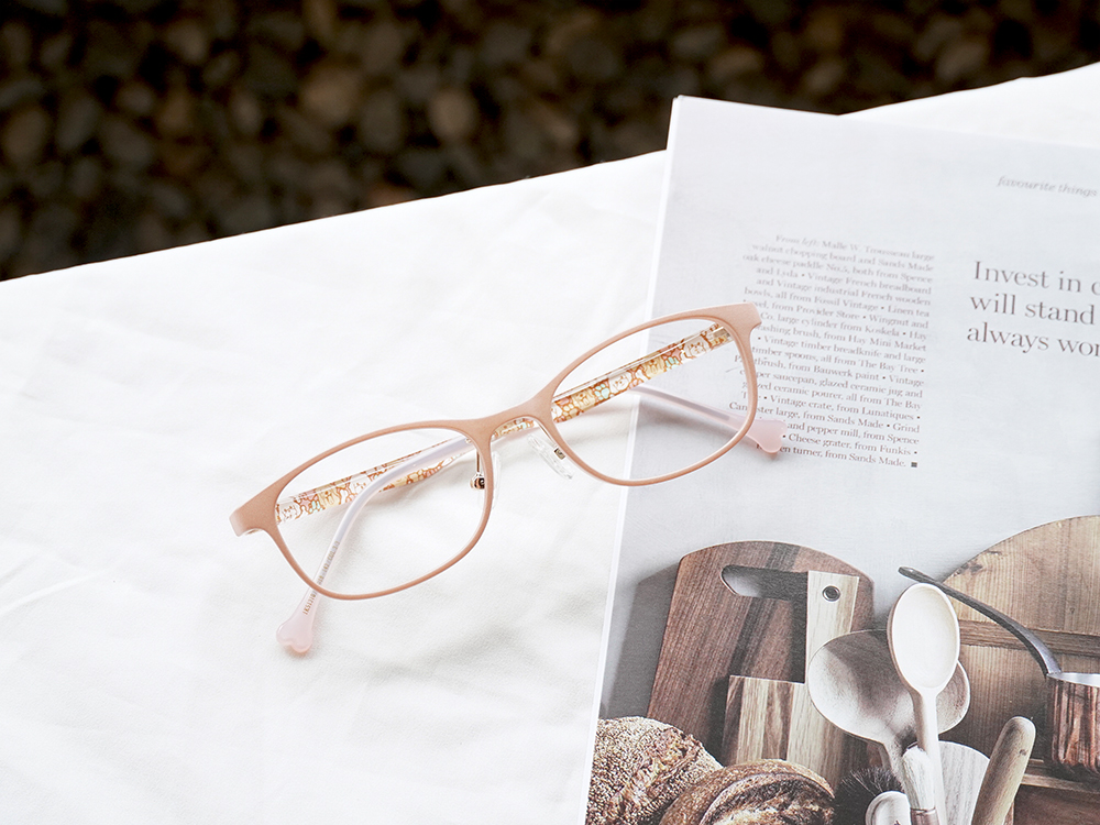 K-DESIGN動物聯萌 | 汪汪甜心 長方框眼鏡 | 草莓牛奶