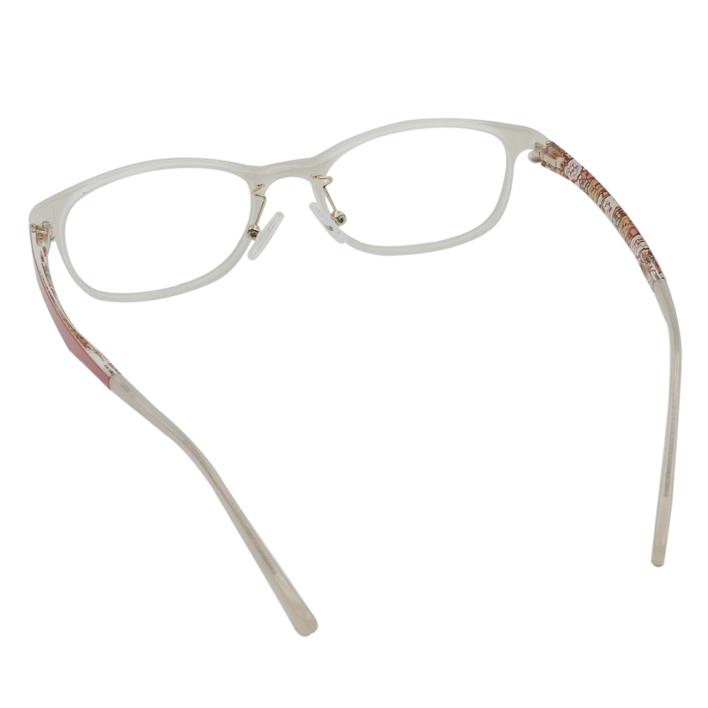 K-DESIGN動物聯萌 | 汪汪甜心 長方框眼鏡 | 櫻花白 