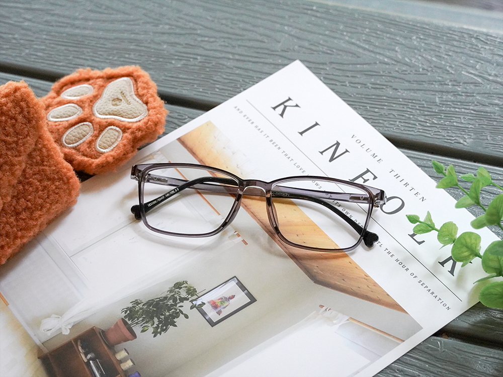 K-DESIGN動物聯萌 | 小骨頭捉迷藏 方框眼鏡 | 玻璃灰