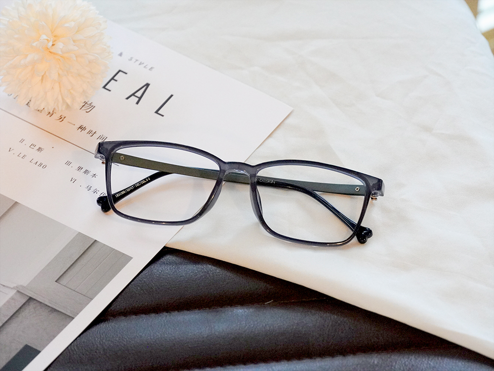 K-DESIGN動物聯萌 | 小骨頭捉迷藏 方框眼鏡 | 冰湖藍