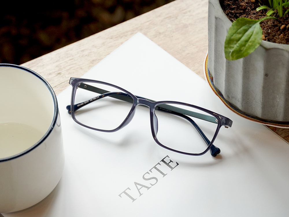 K-DESIGN動物聯萌 | 小骨頭捉迷藏 方框眼鏡 | 冰湖藍