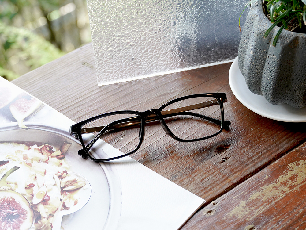 K-DESIGN動物聯萌 | 小骨頭捉迷藏 方框眼鏡 | 咖X黑