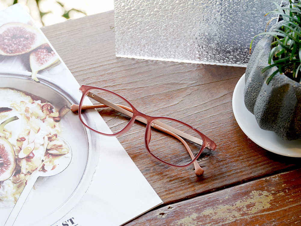 K-DESIGN動物聯萌 | 蹦蹦爪印 方框眼鏡 | 棗紅