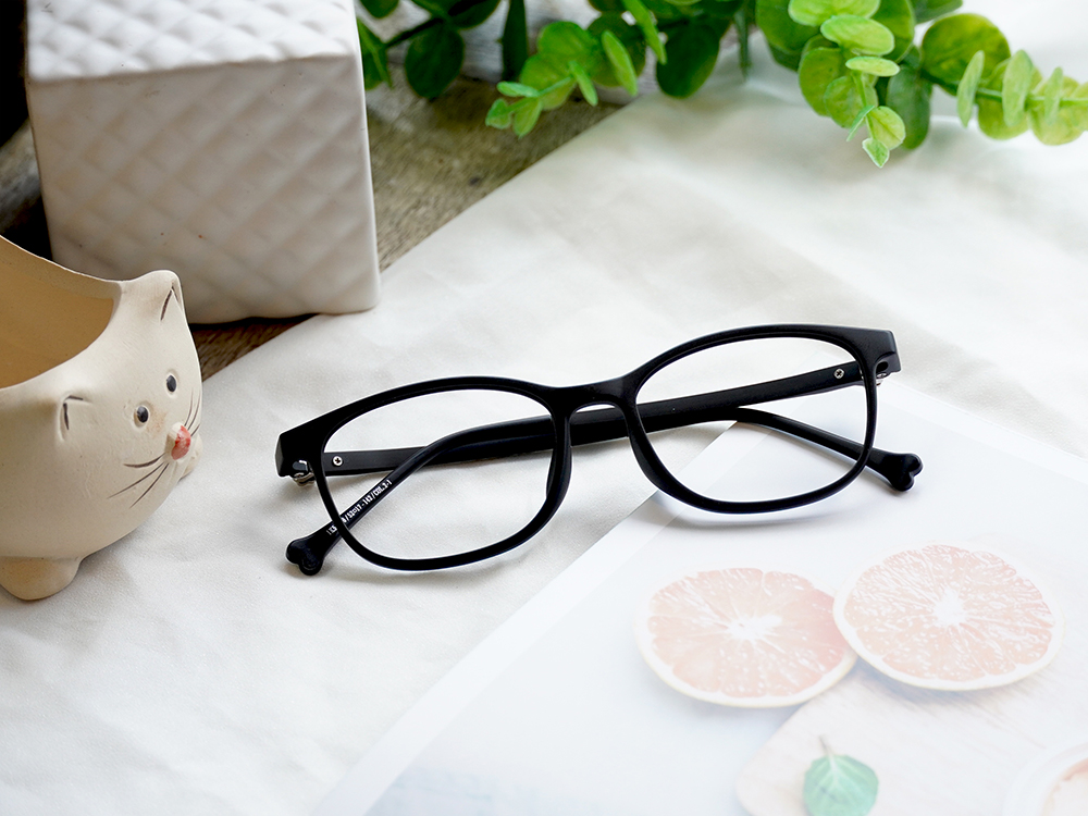 K-DESIGN動物聯萌 | 蹦蹦爪印 方框眼鏡 | 星光黑