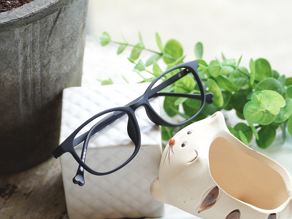 K-DESIGN動物聯萌 | 蹦蹦爪印 方框眼鏡 | 星光黑