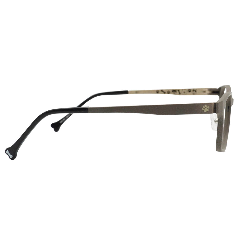 K-DESIGN動物聯萌 | 狗勾特派員 長方框眼鏡 | 亮點棕灰