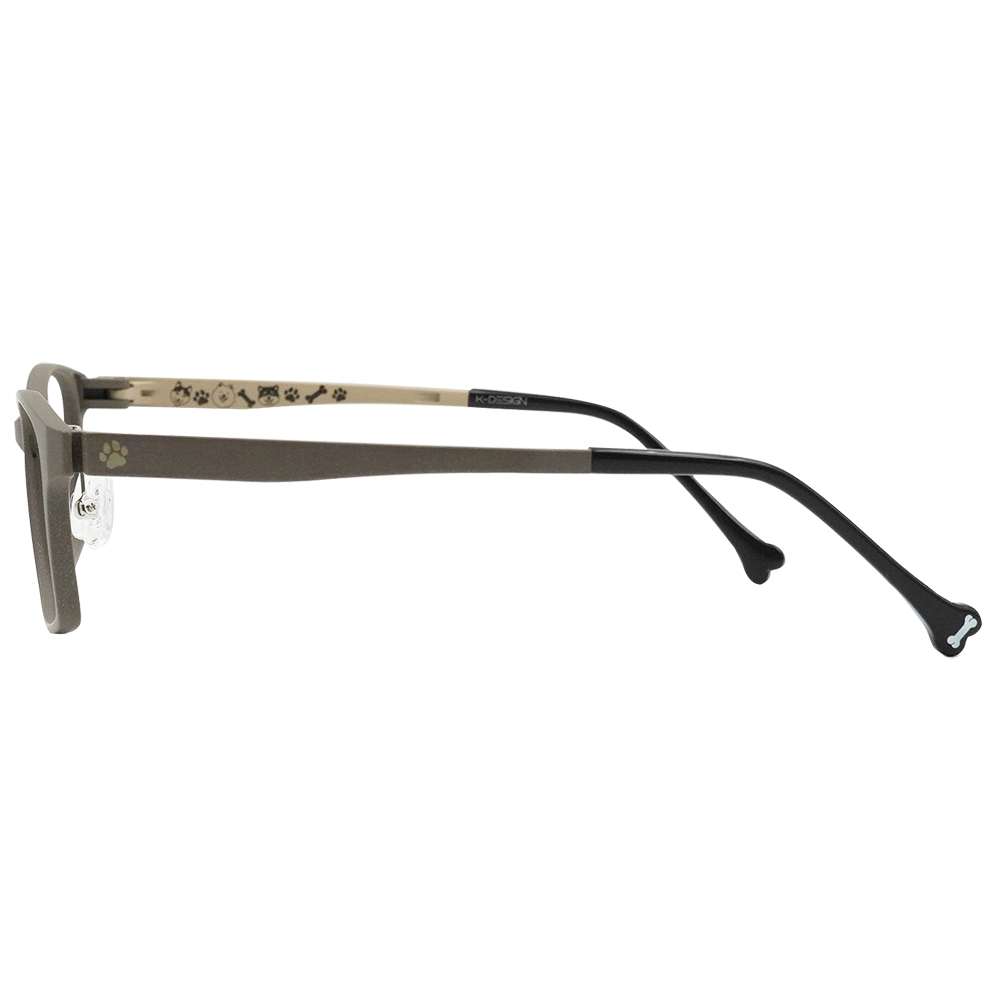 K-DESIGN動物聯萌 | 狗勾特派員 長方框眼鏡 | 亮點棕灰