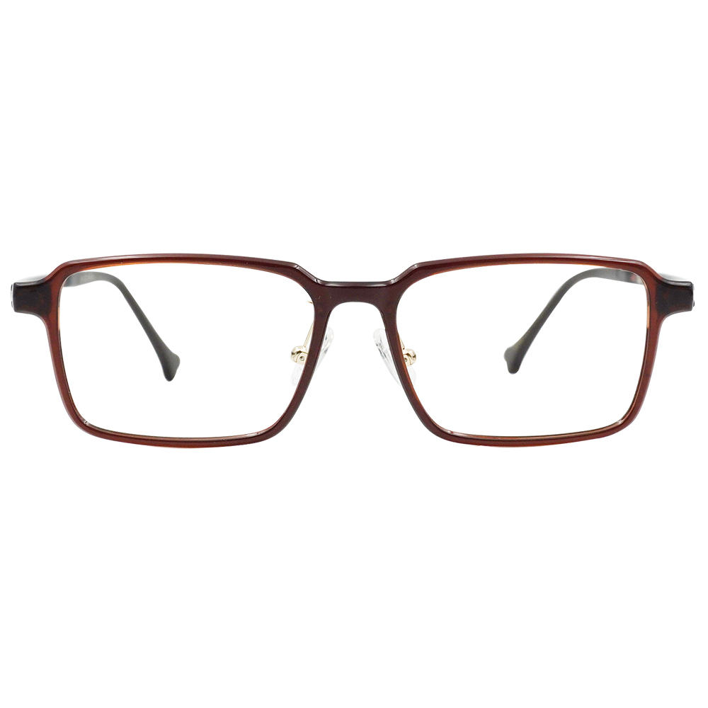 K-DESIGN動物聯萌 | DOOOOG 長方框眼鏡 | 透紅棕