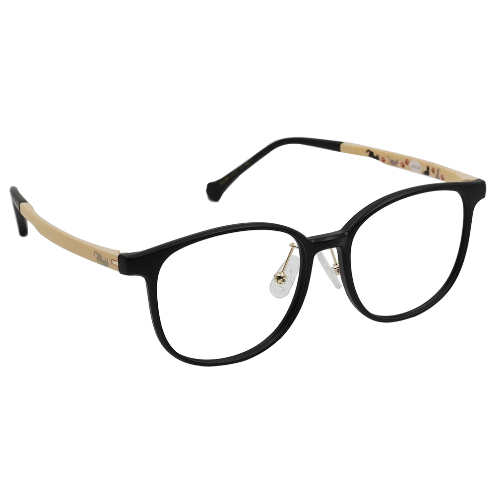 K-DESIGN動物聯萌 | 蹭蹭小時光 方框眼鏡 | 焦糖布丁色